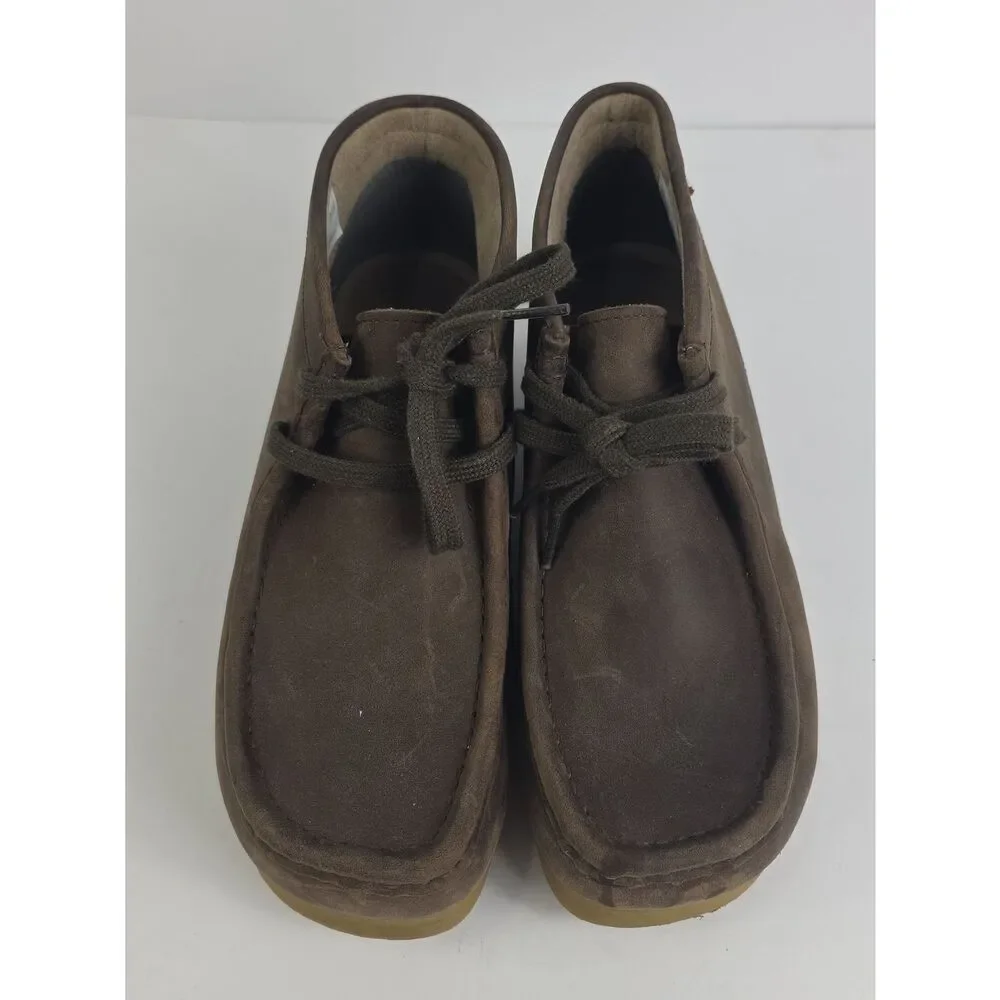 Clarks Stinson Hi Brown Oily Leather Men's Chukka Boots Size 8.5